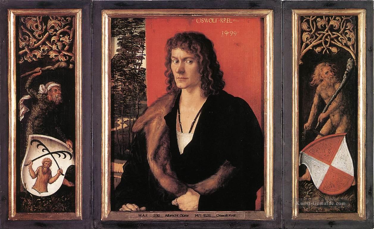 Bildnis Oswolt Krel voll Nothern Renaissance Albrecht Dürer Ölgemälde
